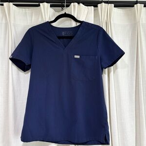 Figs Navy Catarina Scrub Top Small